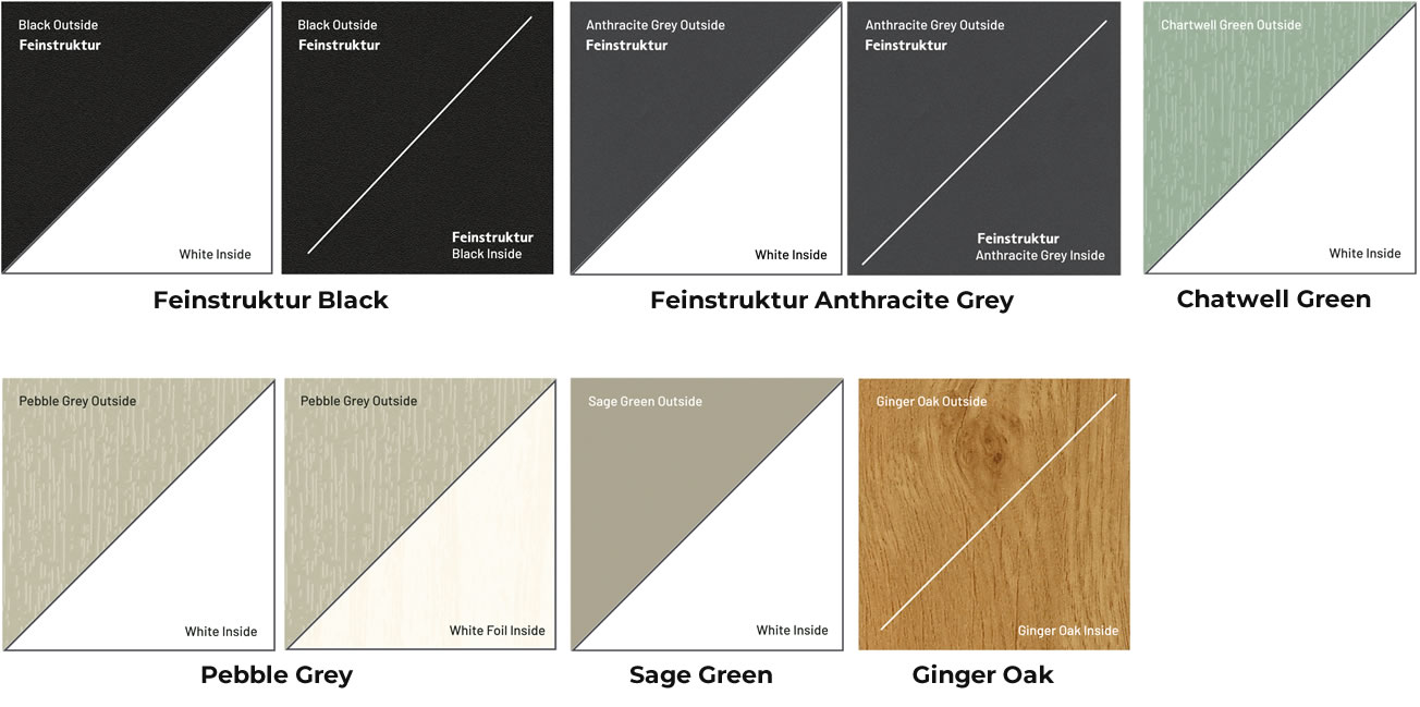 Colourful image showing various Omnia colours