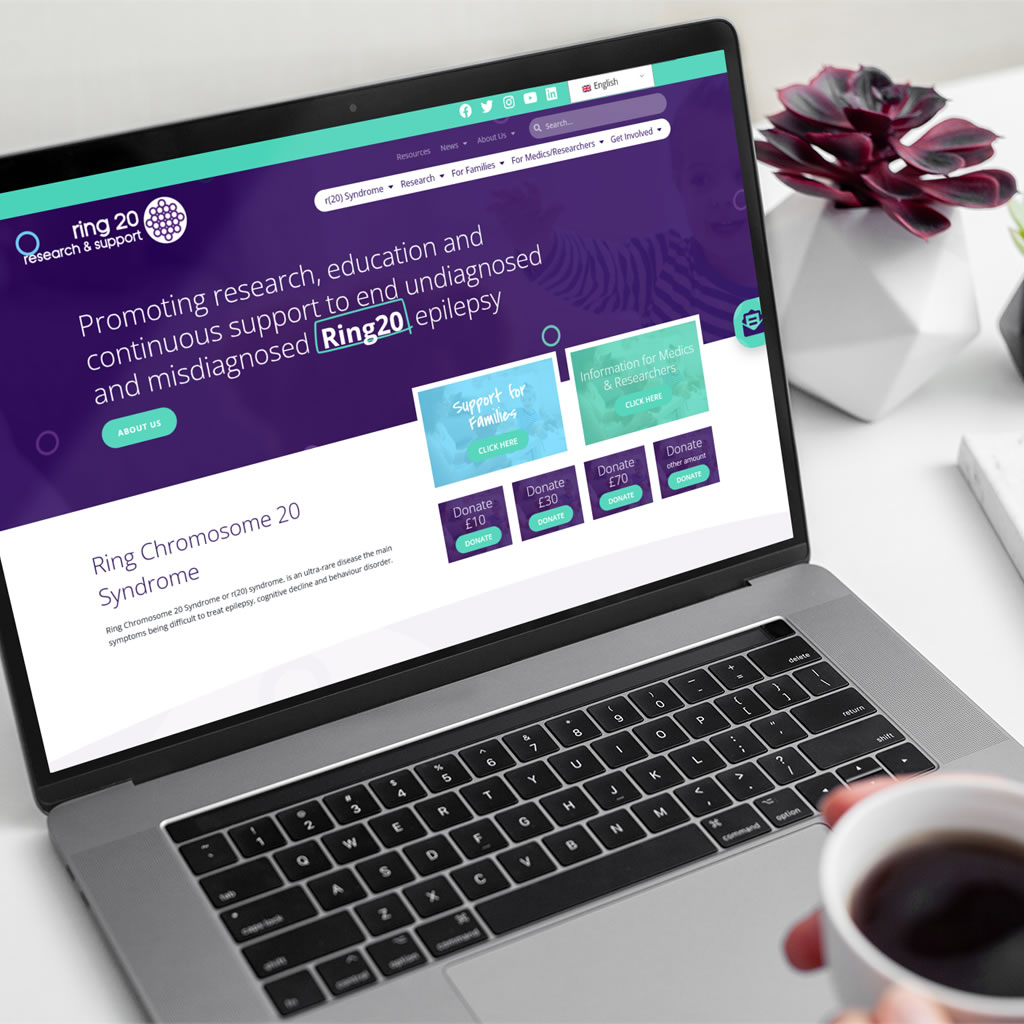 Ring20 website on laptop screen